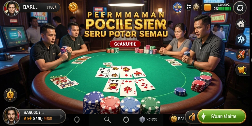 Tampilan gameplay seru dari permainan Poker di BARU01.