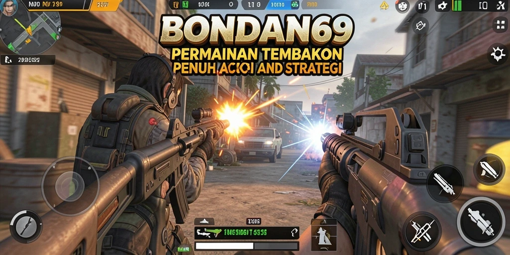 Tangkapan layar gameplay BONDAN69 yang menunjukkan aksi tembak-menembak yang intens.