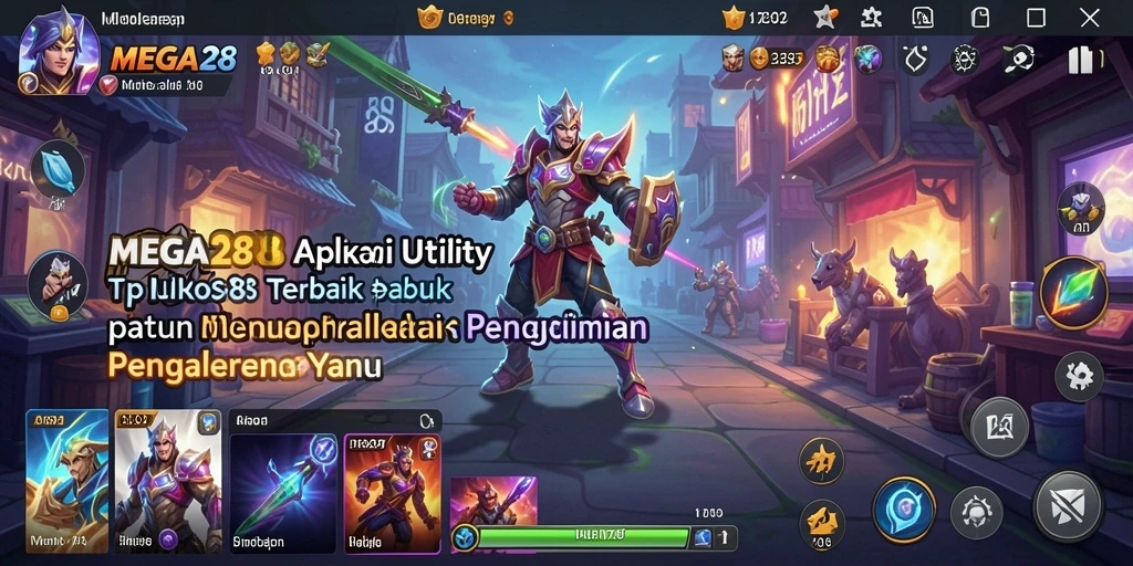 Tampilan utama aplikasi MEGA288 dengan fitur utility yang menarik.