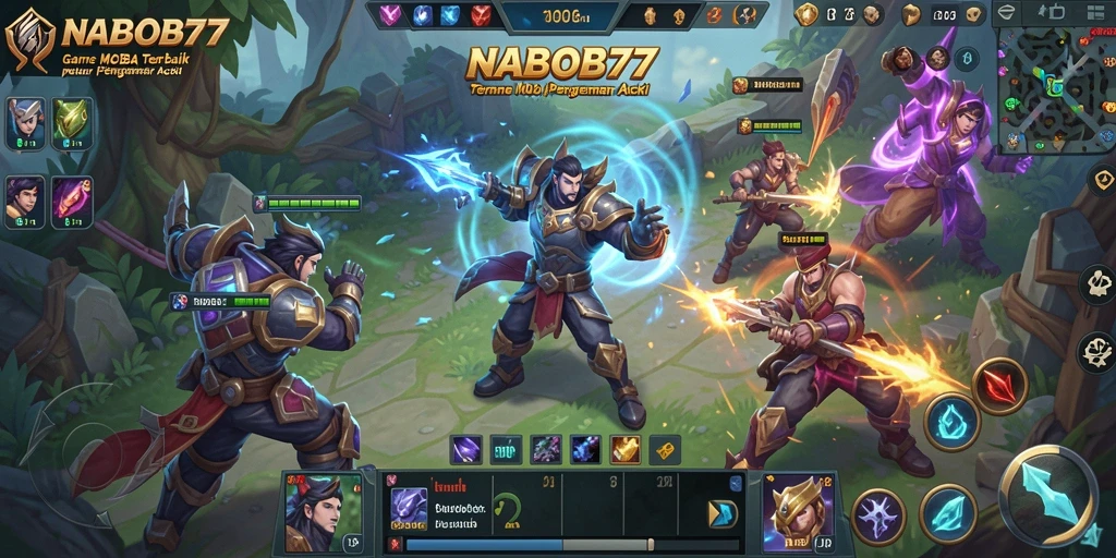 Tampilan gameplay yang mendebarkan dari NABOB77 saat pertempuran sengit.