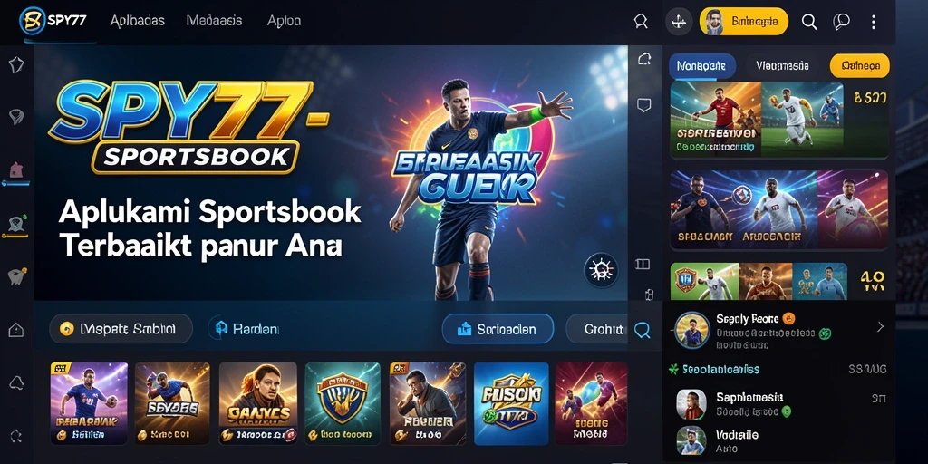 Tampilan menarik dan antarmuka SPY77 saat bermain Sportsbook.