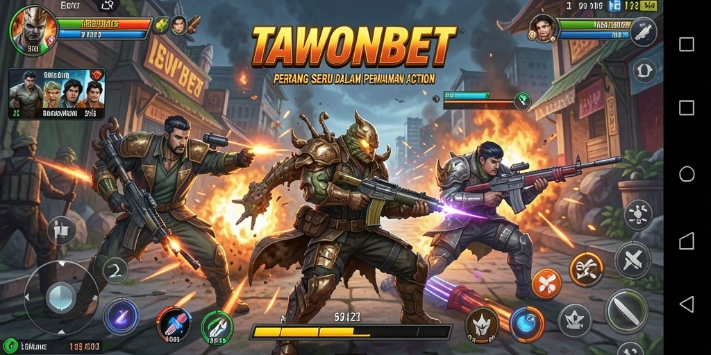 Tampilan seru gameplay TAWONBET dengan aksi yang mendebarkan.