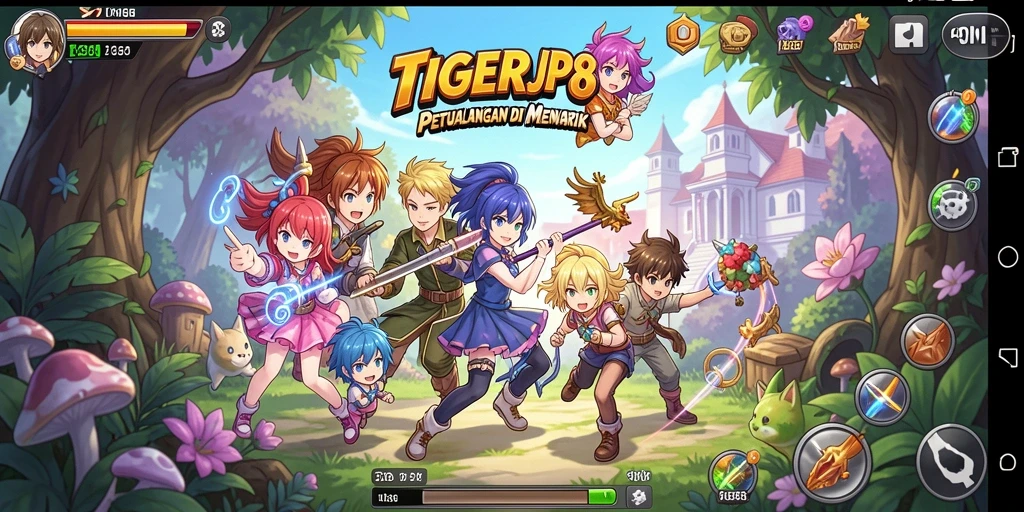 Screenshot menampilkan aksi seru dalam gameplay anime.