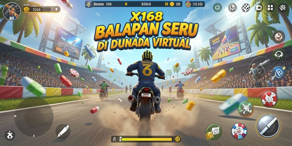 Tampilan gameplay X168 yang menegangkan dan seru.